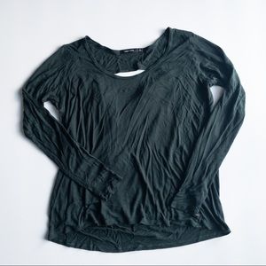 Obey Forest Green Cut-out top